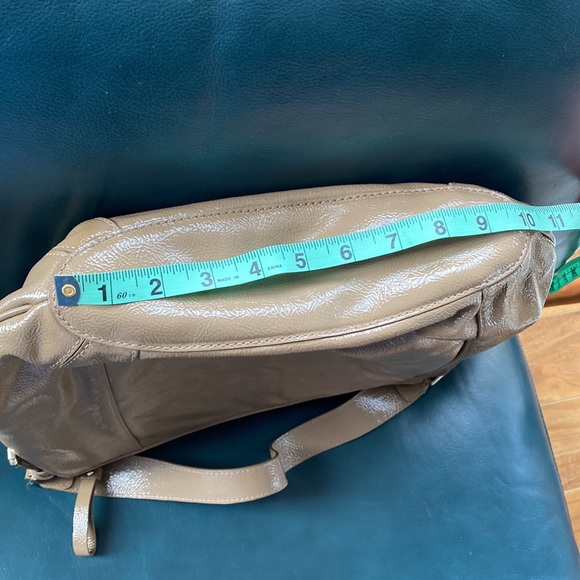 Cole Haan Essex Tan Patent Leather Hobo Shoulder Bag - Picture 12 of 16